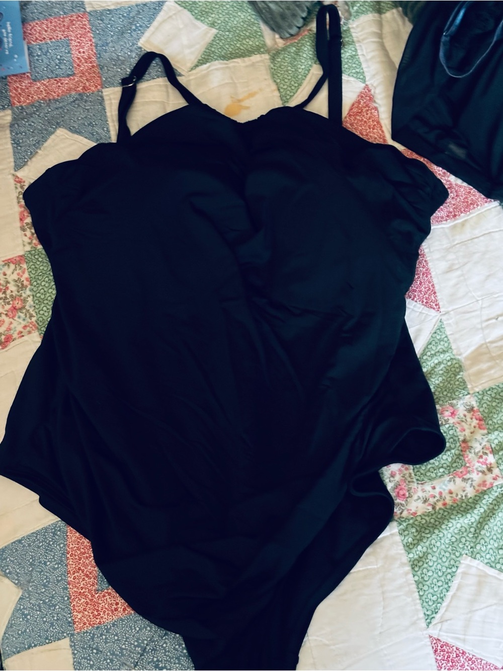 Jantzen Black One-Piece Swimsuit with Adjustable Straps